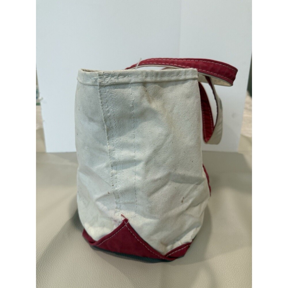 VTG 90’s LL BEAN Boat And Tote “JCP” Large Red Distressed Made In USA Canvas - Picture 3 of 14